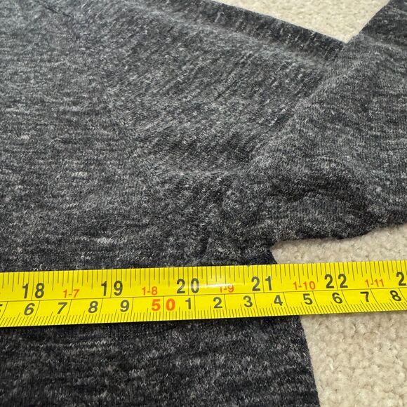 COS Women's Black Wool Linen Fitted Long Sleeves Tee Shirt Large Oversized Boxy - Picture 6 of 13